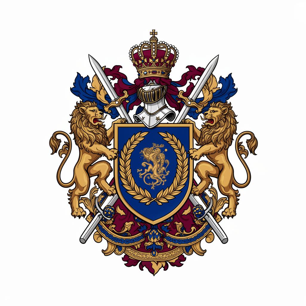 Royal Heraldic Crest — premium vector art
